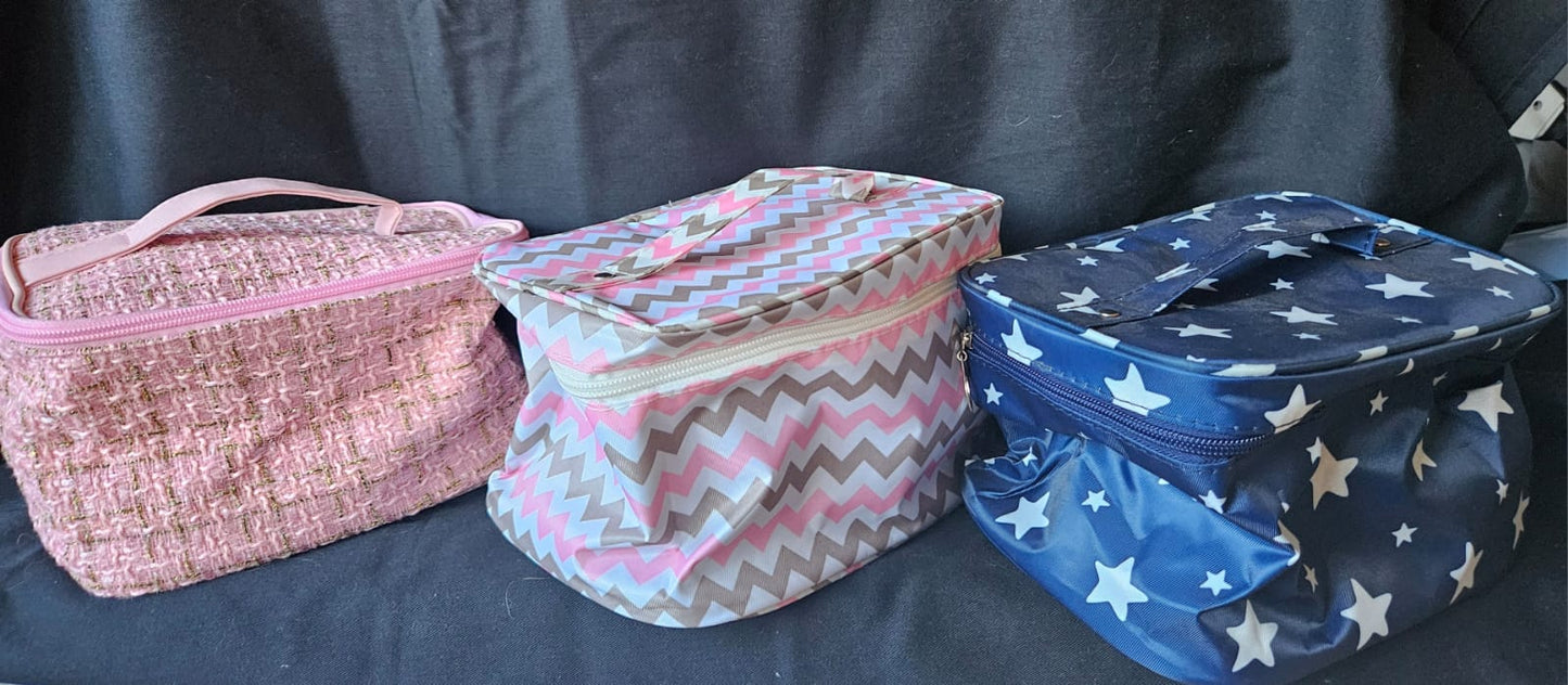 Makeup bag with accessories