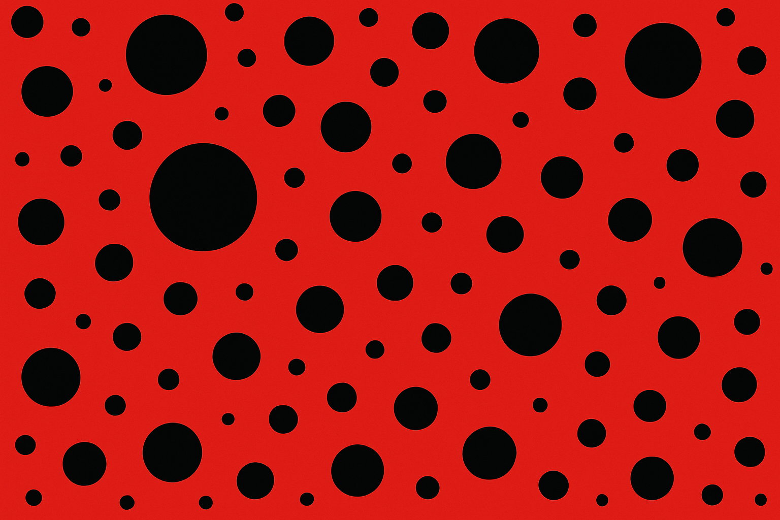 black dots with red background